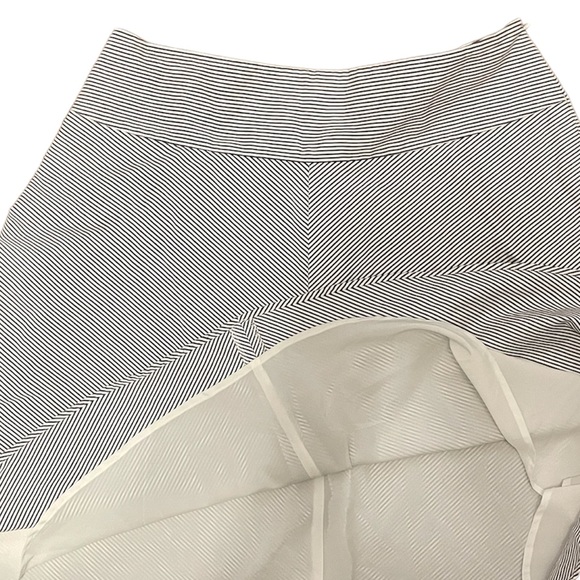 Ann Taylor Blue and White Striped Mini Skirt A line Size 12 - Picture 3 of 5